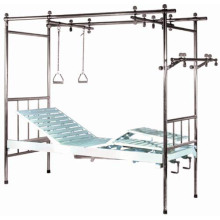 Cama de hospital de tres ortopedias de acero inoxidable